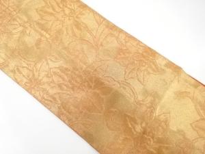 アンティーク　唐花模様織り出し名古屋帯（着用可）